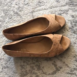 Aerosoles Cork Slide Mini Wedge Sandal
